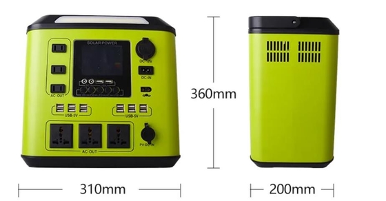 Trạm phát điện di động 1500W xanh 500WH 800WH 2000WH Máy phát lưu trữ năng lượng mặt trời