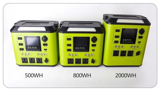 Trạm phát điện di động 1500W xanh 500WH 800WH 2000WH Máy phát lưu trữ năng lượng mặt trời
