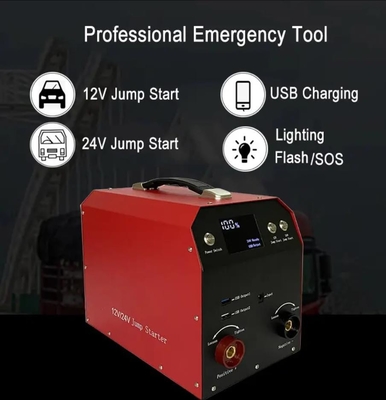 Bộ sạc pin ô tô di động 4000A Xe tải tự động 12v 24v Pin ô tô Jump Starter Power Bank