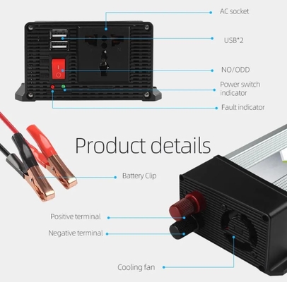 Biến tần nguồn AC 1.5KW DC 12 v đến 230V Biến tần sóng hình sin biến đổi năng lượng mặt trời Hiệu suất cao
