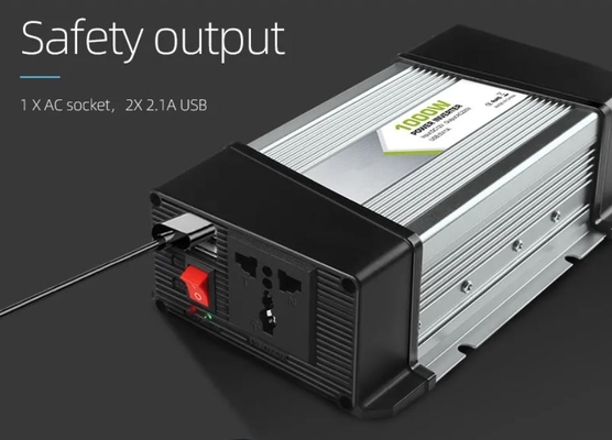 Bộ biến tần công suất sóng hình sin được điều chỉnh từ DC sang AC 12v đến 220v 1000W DC AC Power Inverter