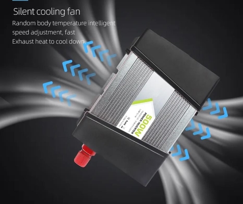 Biến tần năng lượng mặt trời gắn trên xe 500W 12 v đến 220v Home 5v 2.1a với USB kép
