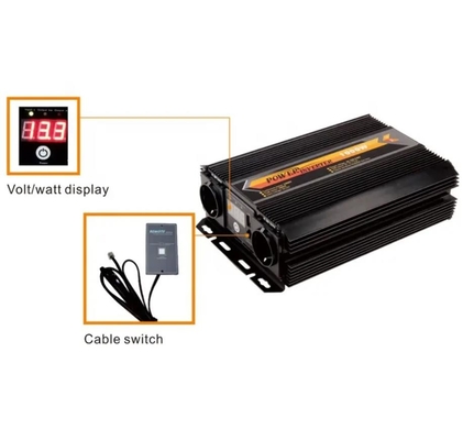 Biến tần 1000W 12v đến 220v Biến tần nguồn cho xe hơi 12V đến 110V với ổ cắm AC kép