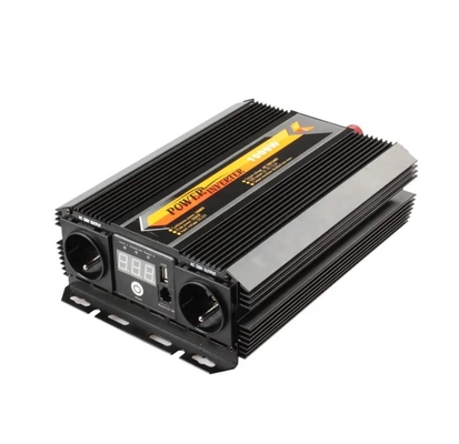 Biến tần 1000W 12v đến 220v Biến tần nguồn cho xe hơi 12V đến 110V với ổ cắm AC kép