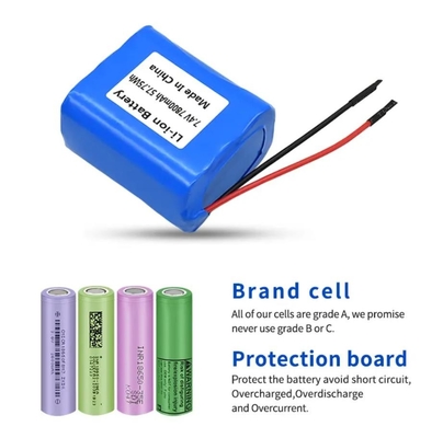 2600mah 3000mah 3.7V 7.4V 7800mah 9ah 18650 Bộ pin Lithium Ion có thể sạc lại