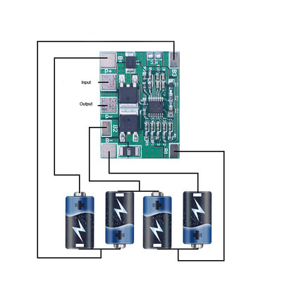 Hệ thống quản lý pin 4S 12.8V 8A LiFePO4 BMS với giới hạn dòng 20A