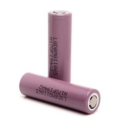 Pin LGDBMG11865 2900mAh, Li Ion có thể sạc lại 18650 Trọng lượng 50g