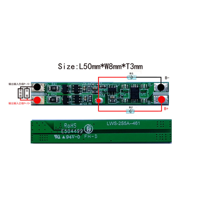 Cân bằng hoạt động BMS nhỏ, Pin Lipo 7,4V 3A tích cực BMS