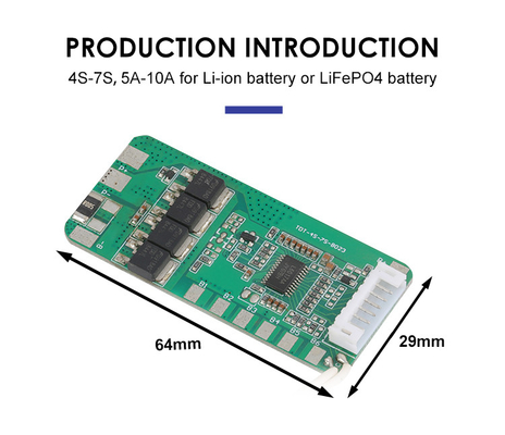 PCM BMS cho Bảng bảo vệ pin 18650 5A-10A có cân bằng