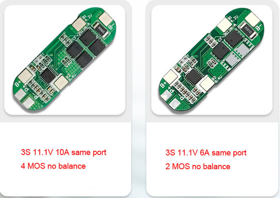 Bảng bảo vệ pin 3S 6A 10A Li Ion 18650 BMS Pcm 11.1V 12V 12.6V