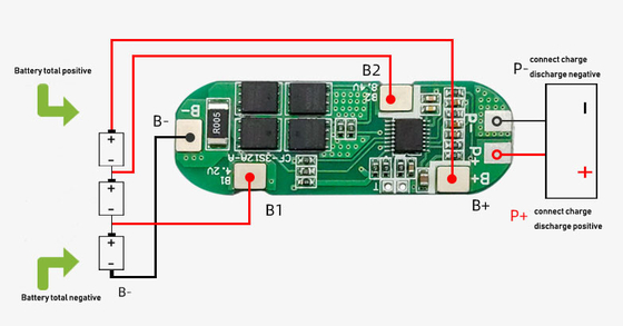 Bảng bảo vệ pin 3S 6A 10A Li Ion 18650 BMS Pcm 11.1V 12V 12.6V