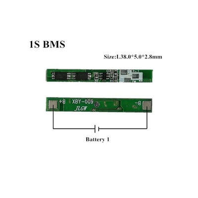 Bảng bảo vệ pin 1S 2A Li Ion BMS PCM với dải niken