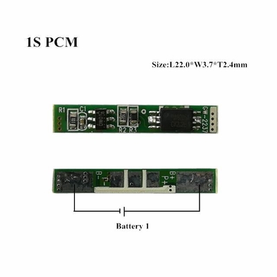 Bảng bảo vệ pin 1S 2A Li Ion BMS PCM với dải niken