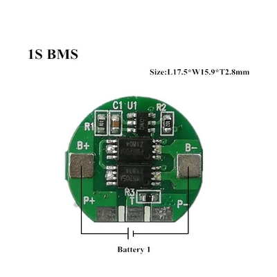 3.7V BMS cho pin 18650, Bảng bảo vệ pin Lithium 1S 5A