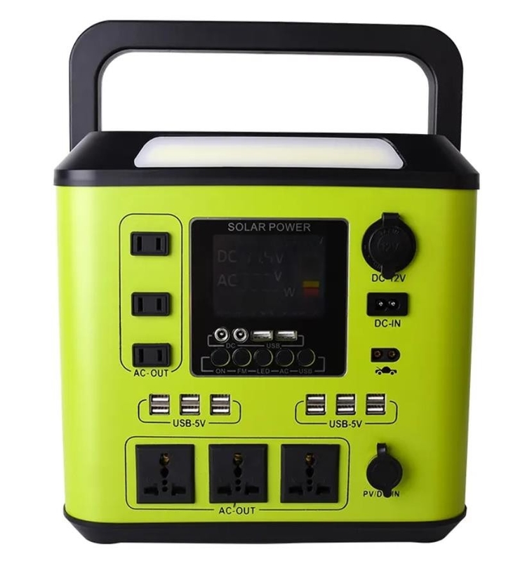 Trạm phát điện di động 1500W xanh 500WH 800WH 2000WH Máy phát lưu trữ năng lượng mặt trời