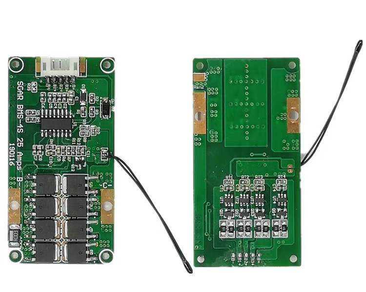 Cổng chung 4S 10A BMS 14.8V với điều khiển nhiệt độ kích thước 66 × 34mm