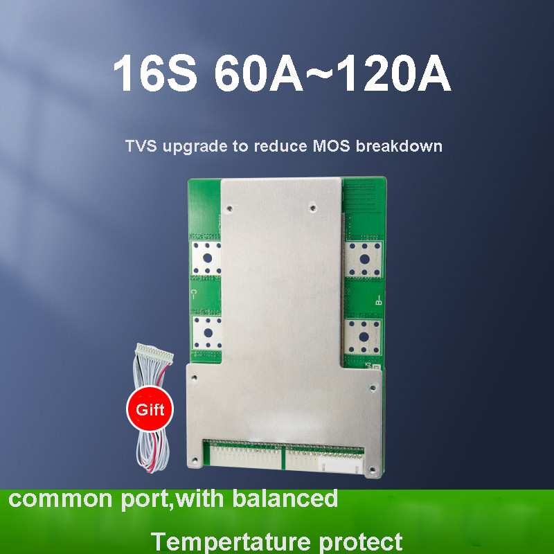 100A 120A 80A Cổng chung BMS 60v 16S 17s 48v Vật liệu FR-4